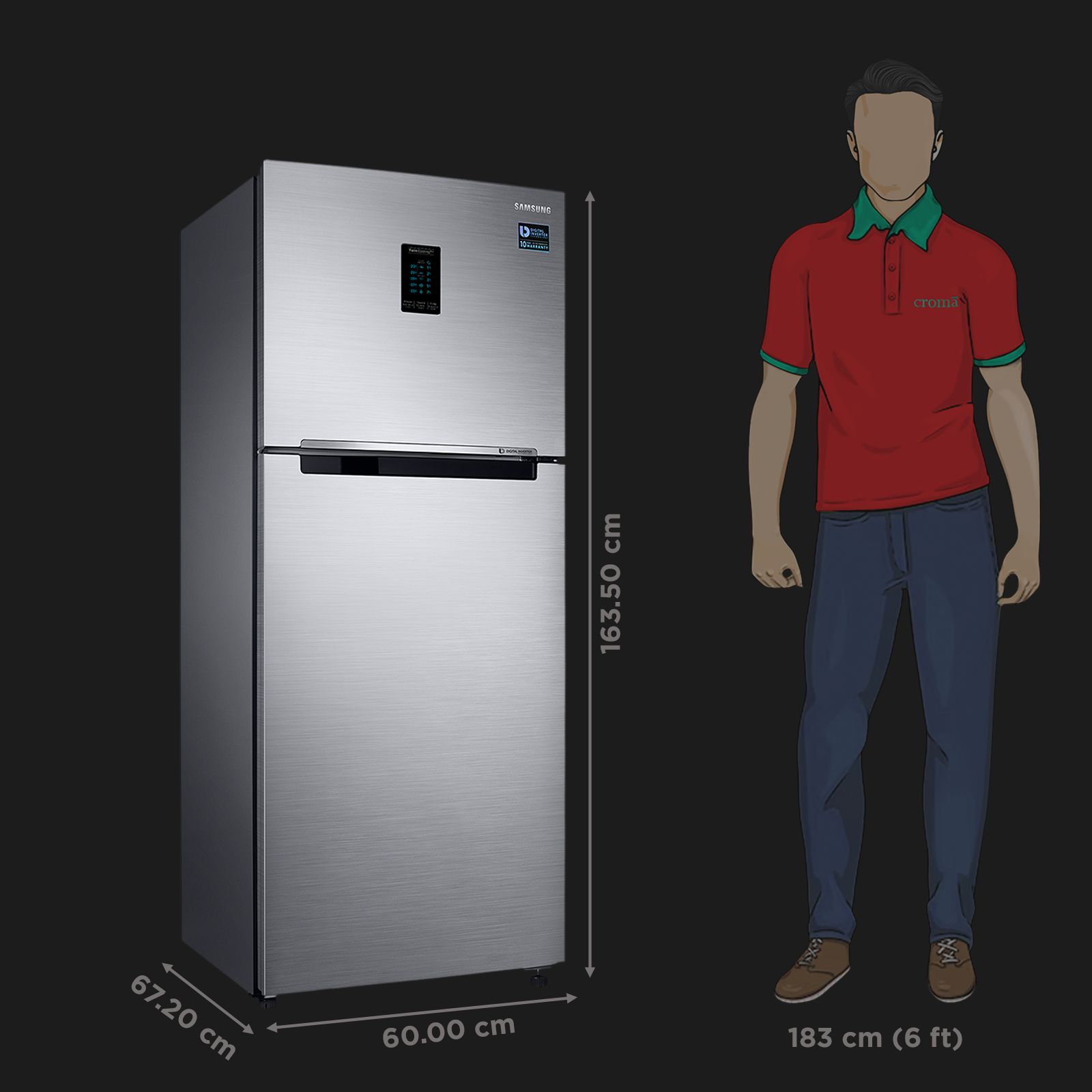 【st】 Buy SAMSUNG 301 Litres 2 Star Frost Free Double Door Convertible